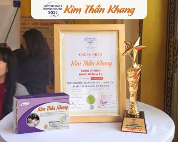 Kim Thần Khang vinh dự đạt danh hiệu “Hạng Vàng” – Thương hiệu giảm mất ngủ, trầm uất được tin dùng số 1 Việt Nam năm 2025